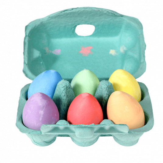 Six Coloured Chalk Eggs