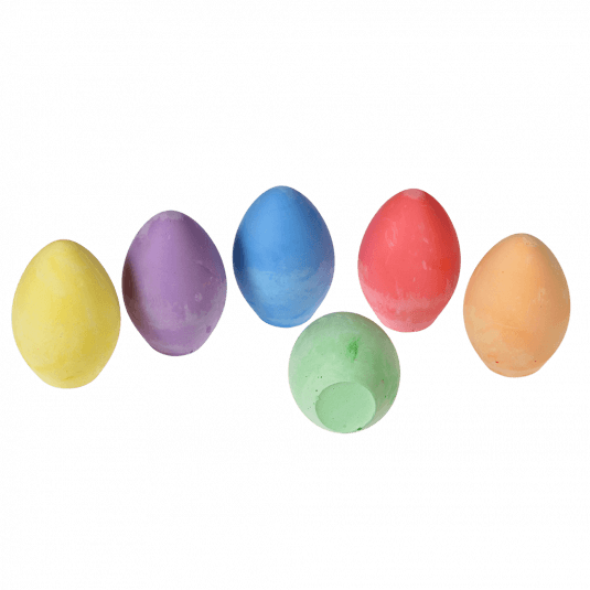 Six Coloured Chalk Eggs