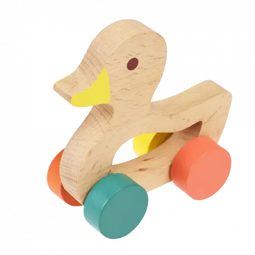 Wooden Push Along Toy Duck