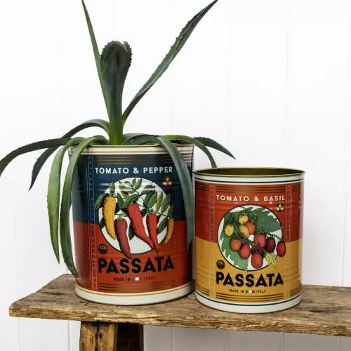 RESTOCKED- LARGE Storage Tins (set of 2) - Passata