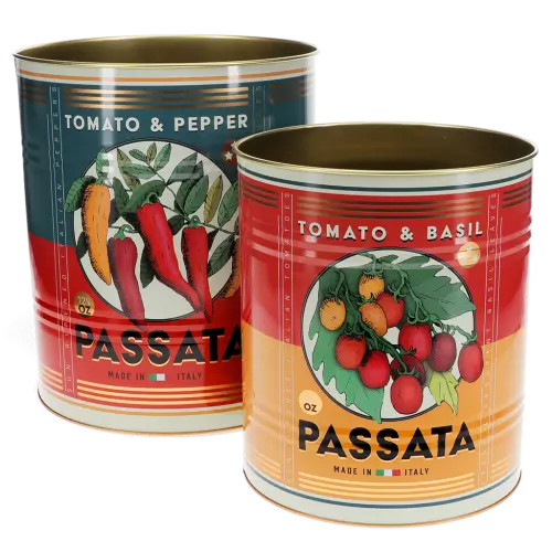 RESTOCKED- LARGE Storage Tins (set of 2) - Passata