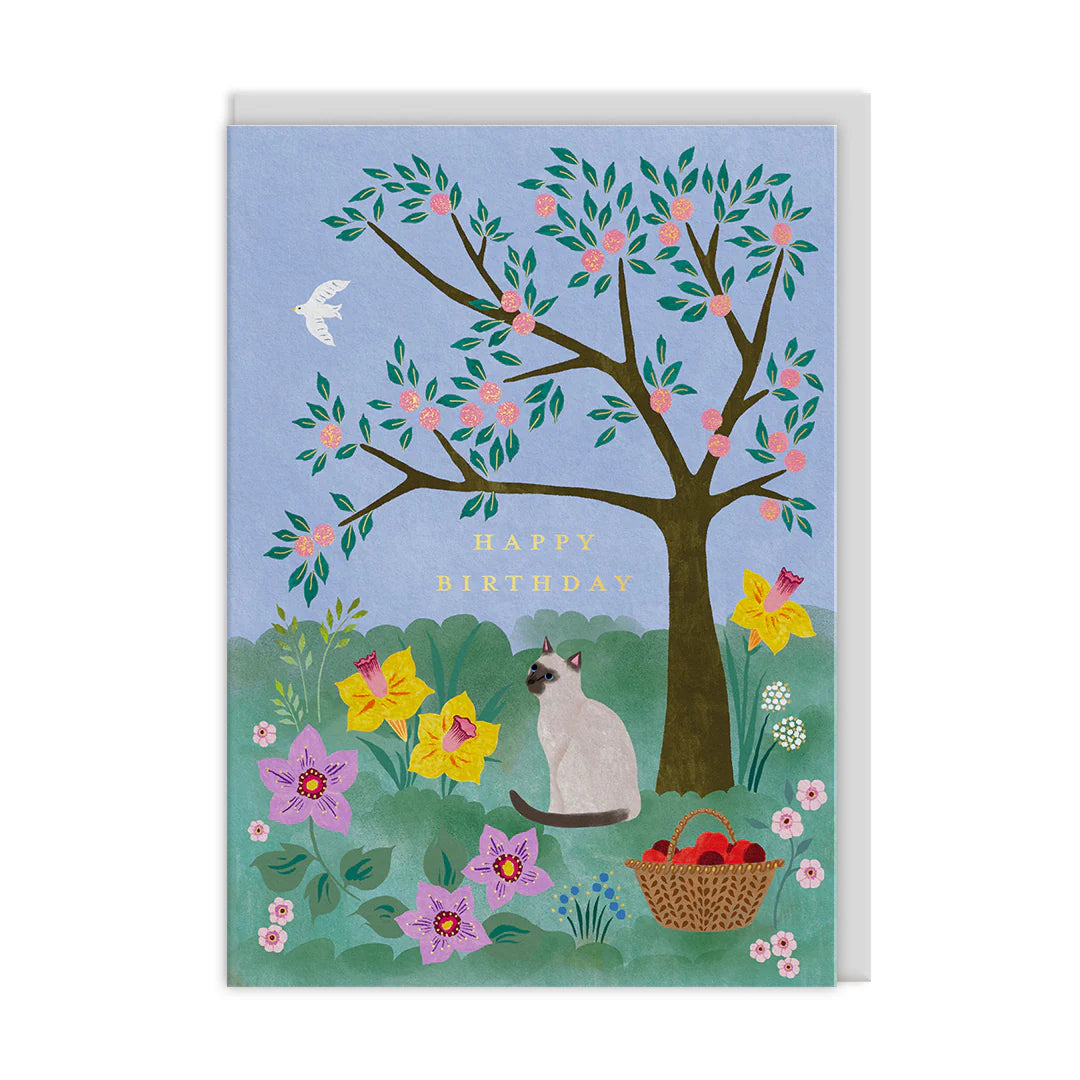 Garden Cat Greeting Card – Ticketyboo