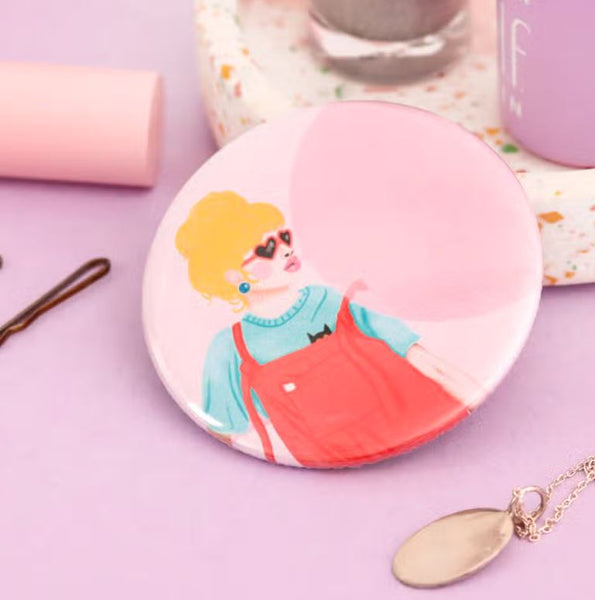Bubblegum Girl Pocket Mirror