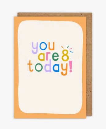 Bright, Fun Birthday Age Greetings Card - You Are... Ages 6-9