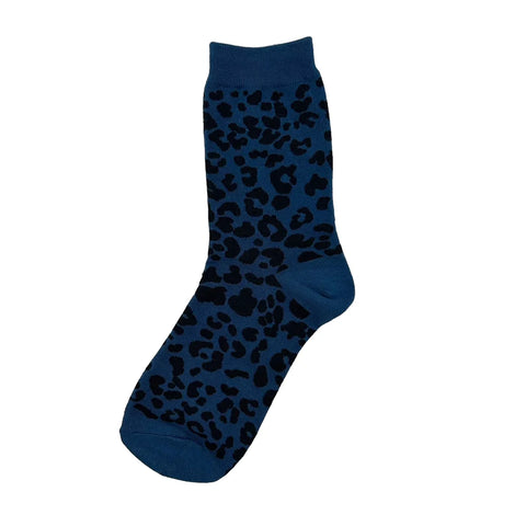 Denim Leopard Socks