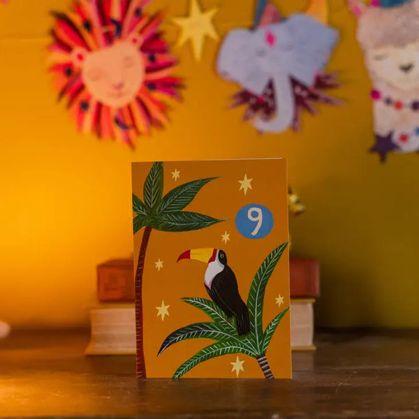 Age 9 Party Toucan Birthday Greetings Card