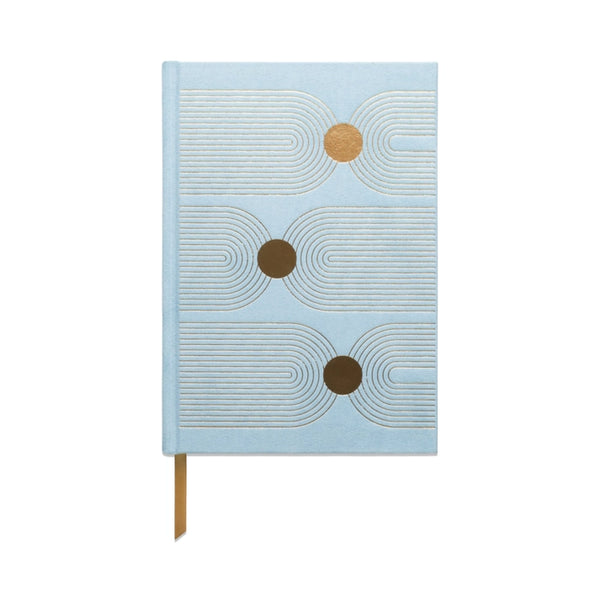 Suedette Journal - Blue - Arch Dot