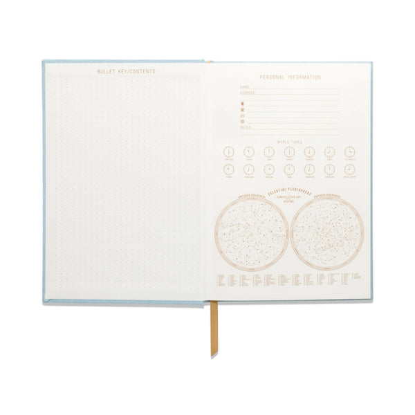 Suedette Journal - Blue - Arch Dot
