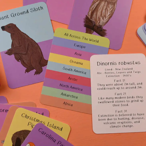 Amazing Extinct Animals Fact Cards