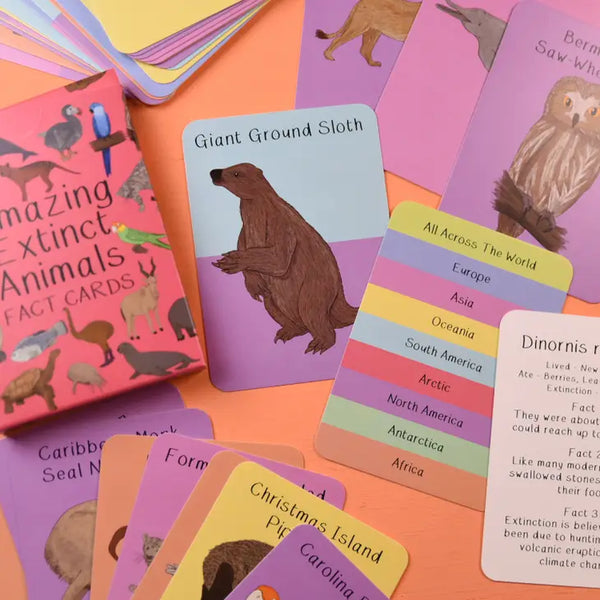 Amazing Extinct Animals Fact Cards