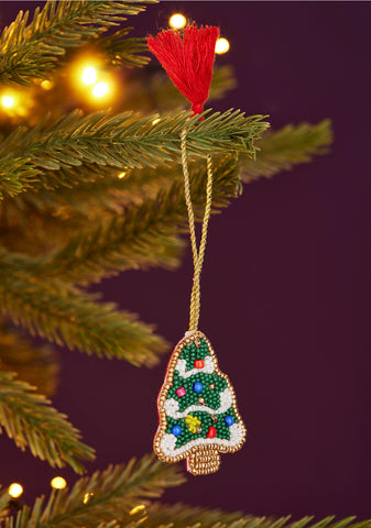 Christmas Tree Beaded Decoration