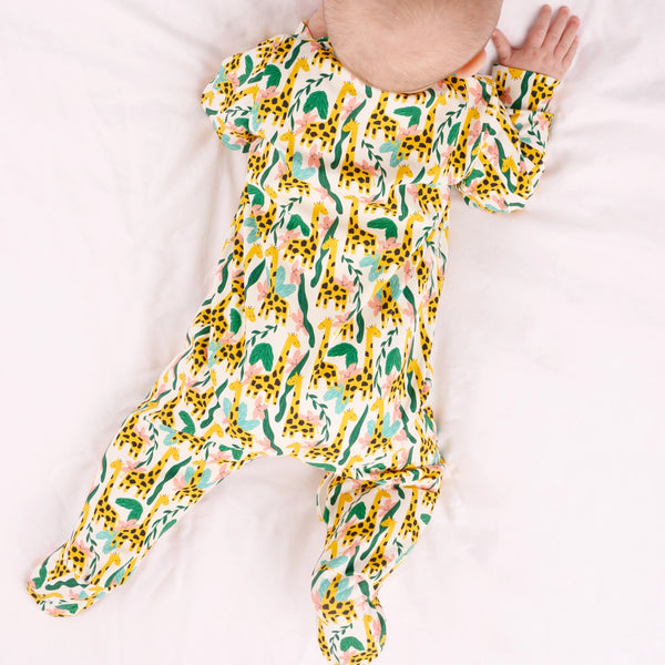 Jungle Giraffe Cotton Sleepsuit
