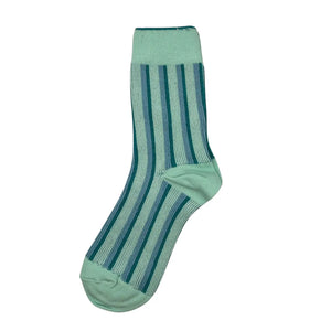 Turquoise Striped Socks