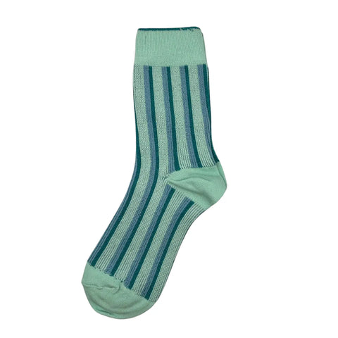 Turquoise Striped Socks