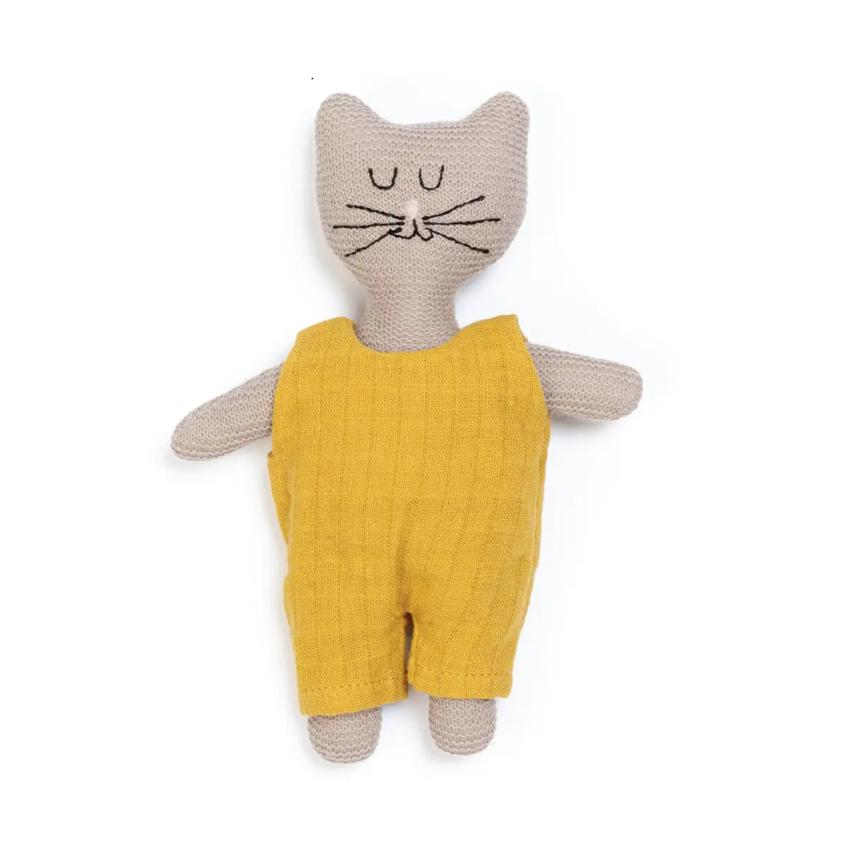 Cotton Knit Rattle - Cat