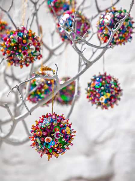 Sequinned Ball Decoration