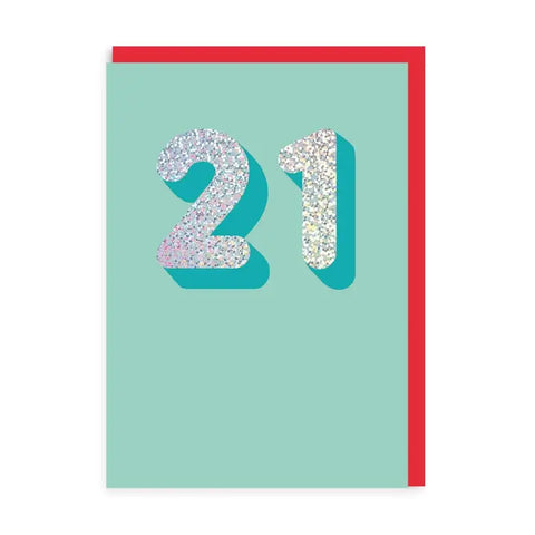 21 Birthday Greeting Card
