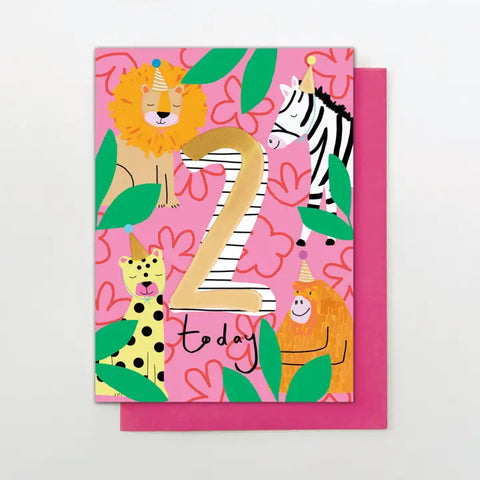 Age 2 Safari Greeting Card