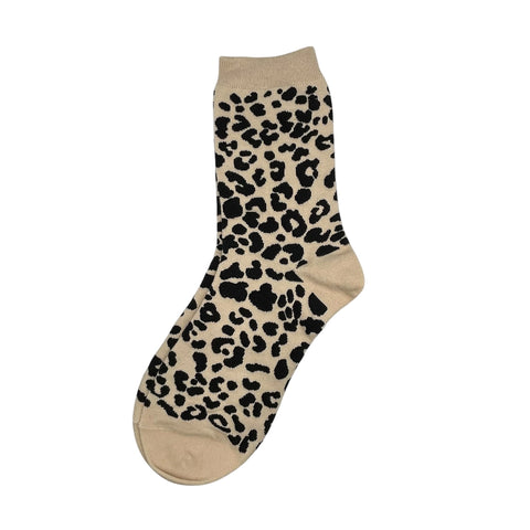 Leopard Socks - Cream