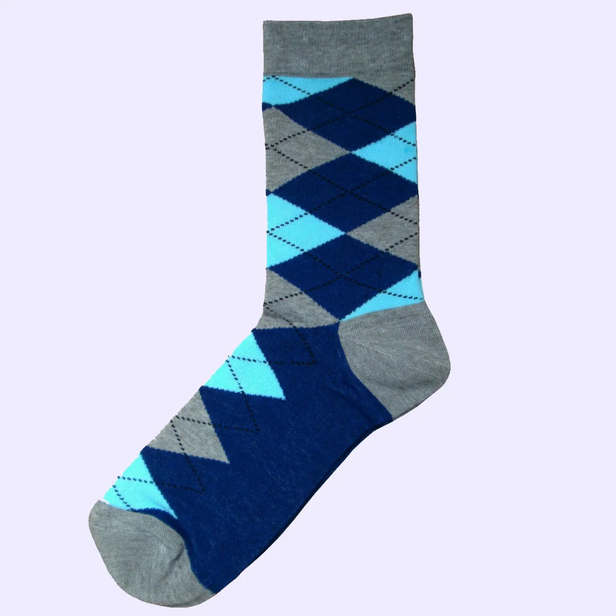 Men's Argyle Socks Grey/Navy/Light Blue