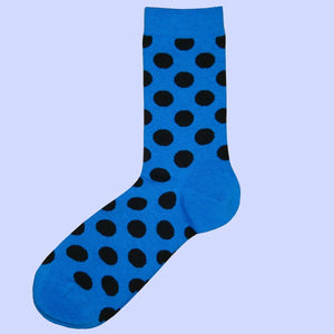 Spotted Socks - Blue and Black