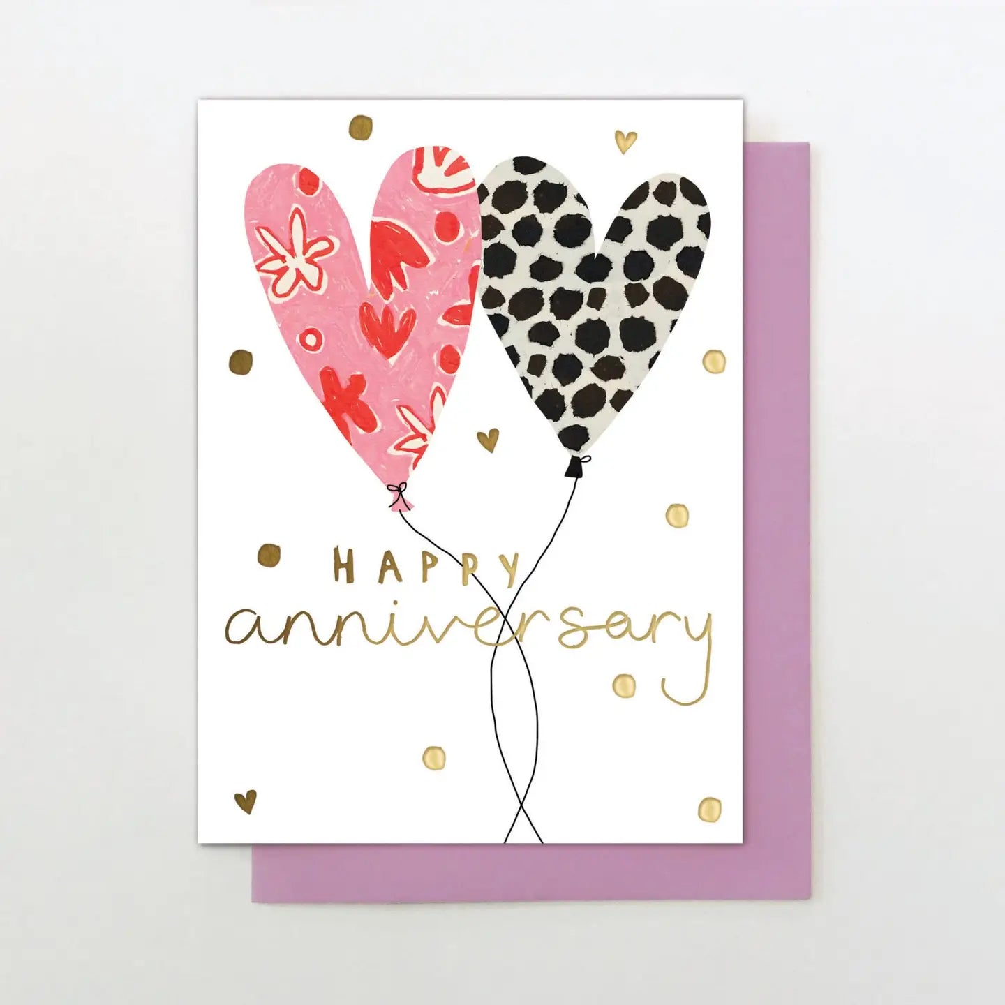 Anniversary Hearts Greetings Card