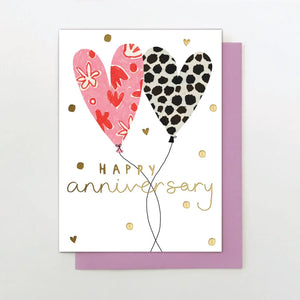 Anniversary Hearts Greetings Card