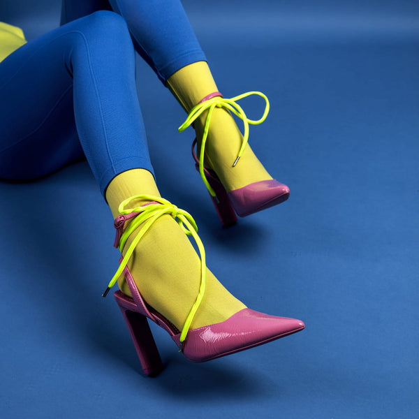 Sliwils Fabric Shoe Laces | Neon | Yellow | Boot Size 140cm