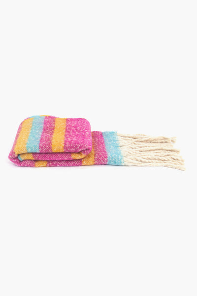 Heavyweight Scarf - Fuchsia, Stripe