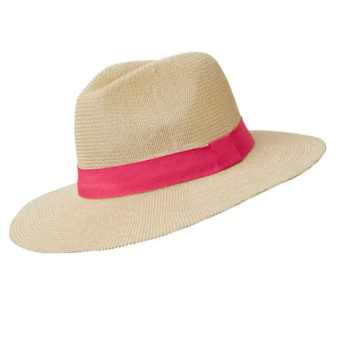 Pink Band Panama Hat
