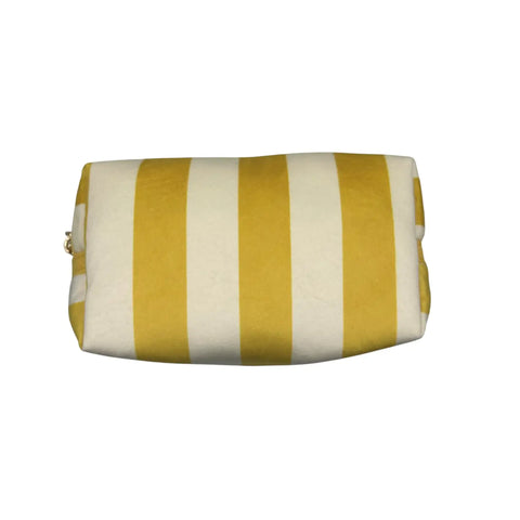 Yellow Stripe Makeup Bag