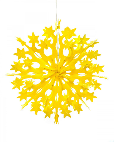 Starry Snowflake Decoration - Yellow