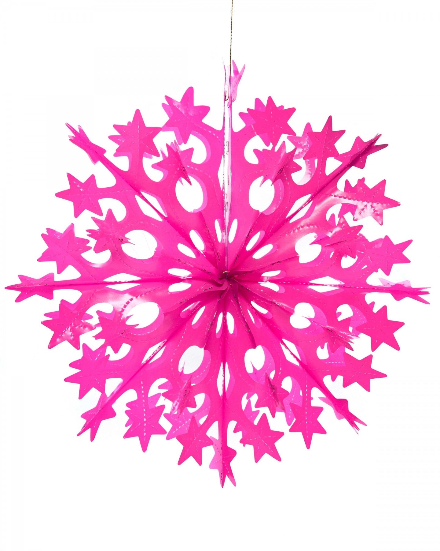 Starry Snowflake Decoration - Pink