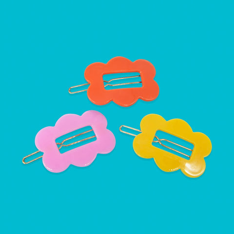 Scalloped Rectangle Hair Clip