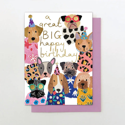 Dog Birthday Party Greetings Card