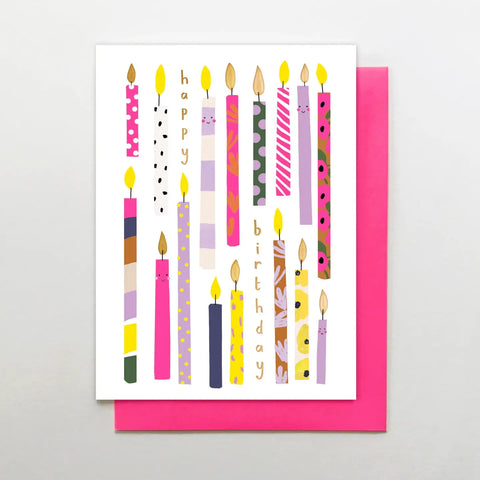 Happy Birthday Candles Greeting Card