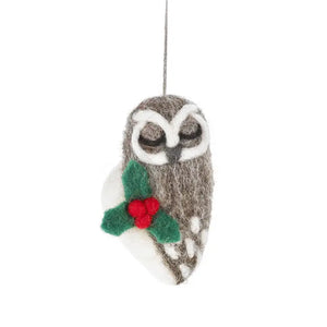 Christmas Owl Hanging Decoration