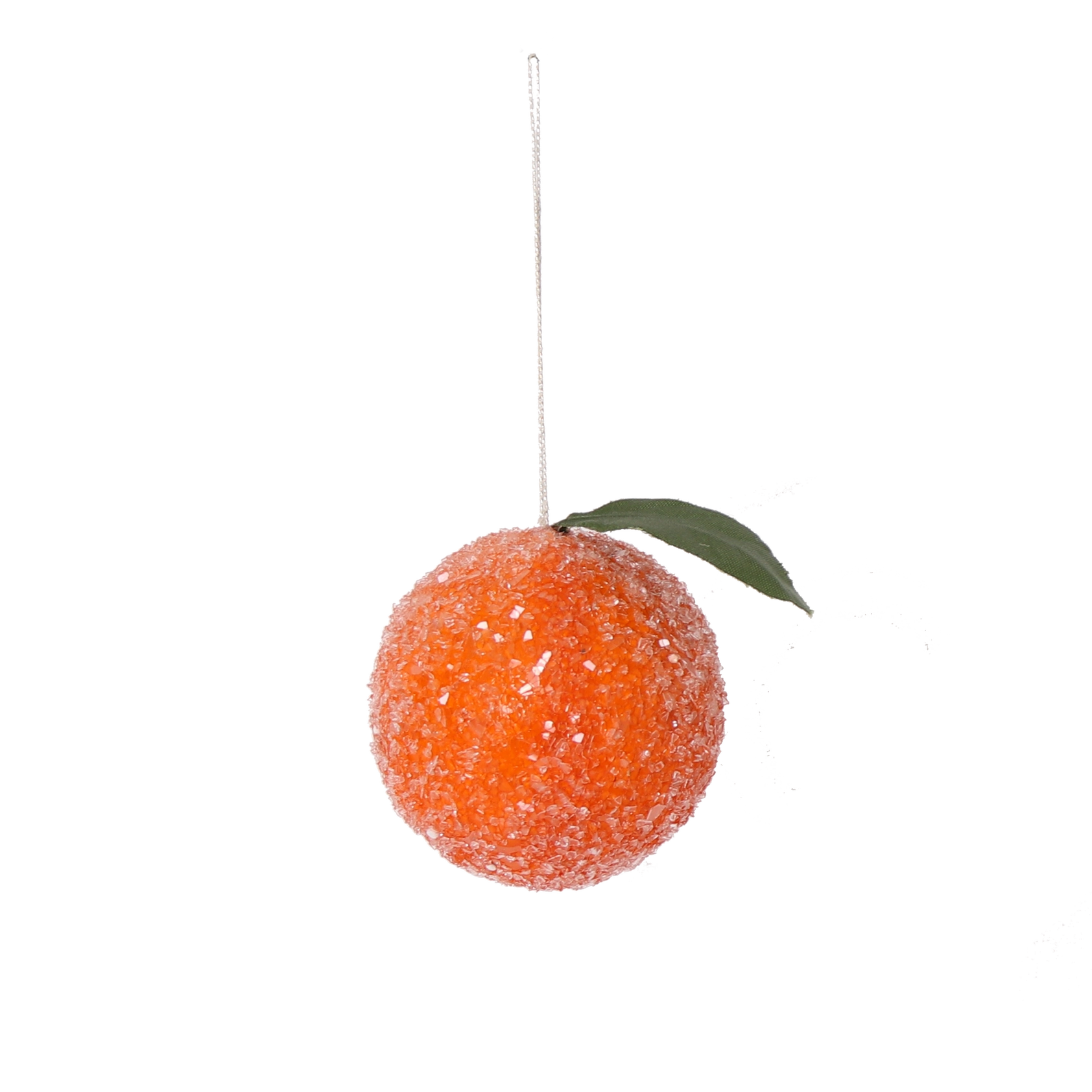 Spun Cotton Frosted Clementine Christmas Decoration