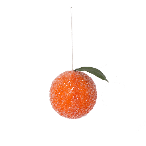 Spun Cotton Frosted Clementine Christmas Decoration