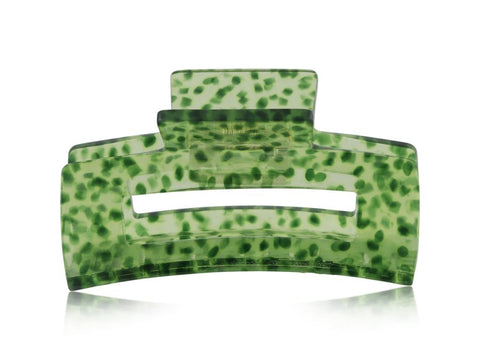 Green Resin Bulldog Hair Clip