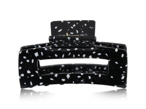 Black & White Resin Bulldog Hair Clip