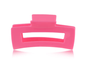 Large Resin Bulldog Hairclip - Pink