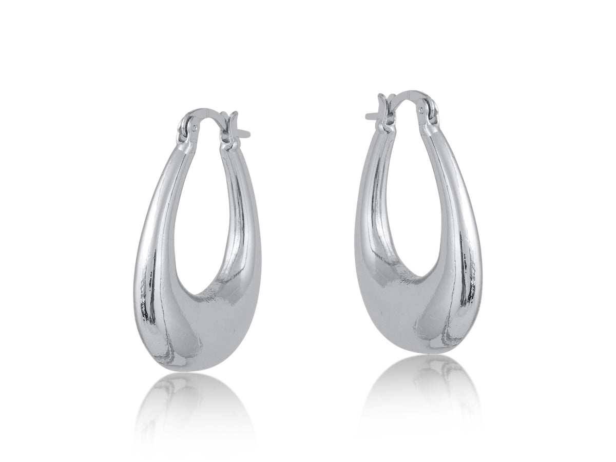 Oval Earrings - Silver or Gold