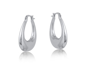 Oval Earrings - Silver or Gold