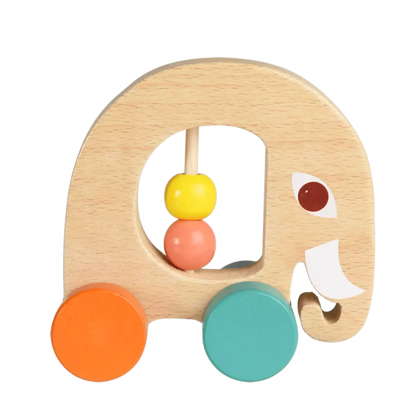 Wooden Push Along Elephant