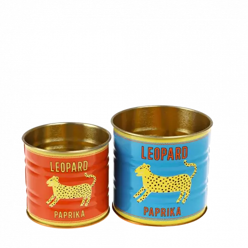Leopard Mini Storage Tins (set of 2)
