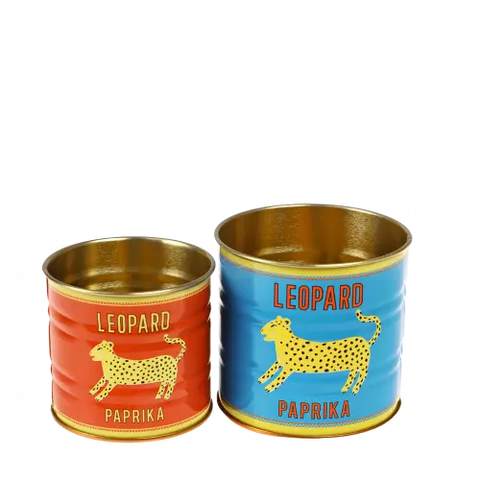 Leopard Mini Storage Tins (set of 2)