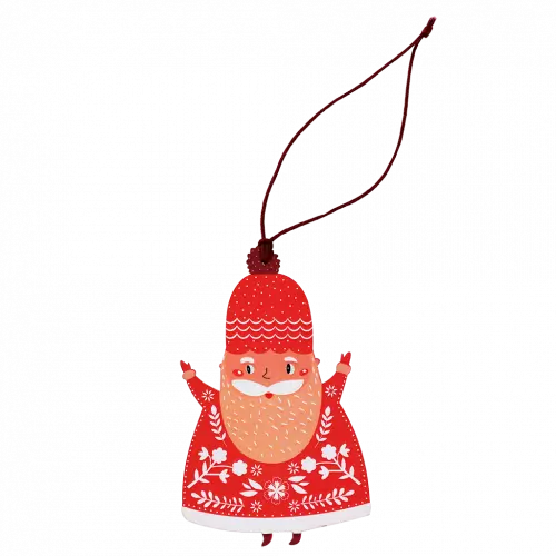 Wooden Father Christmas Decoration