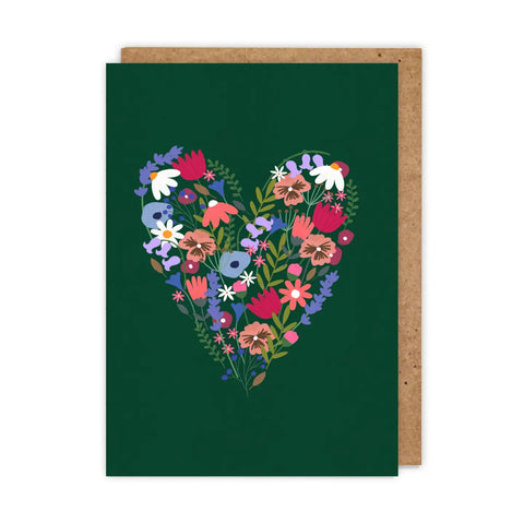 Floral Heart Greeting Card
