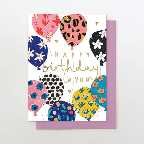 Birthday Balloons Greetings Card